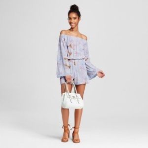 Missimo light blue floral romper!